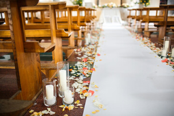 An image of a church after a wedding ceremony