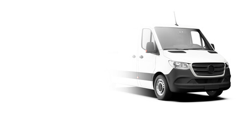 White generic unbranded van fades into the background © Cla78