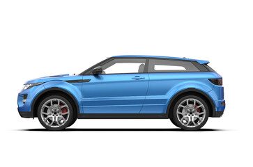 Blue generic unbranded suv