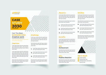 Fototapeta premium Creative case study flyer template