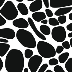 Background with stones texture. Vector mosaic background in black and white color. Abstract mesh. Vector illustration.  