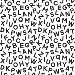 Seamless pattern with alphabet