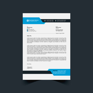 Corporate or Business Letterhead Template Design, Brand Identity, Join Letter, Company Profile with Creative, Eye Catching, Professional, Modern and Abstract Vector A4 Size Layout