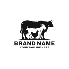Farm animal logo vector