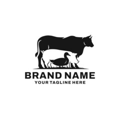 Farm animal logo vector