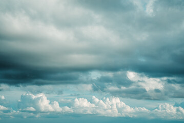 blue sky full of clouds