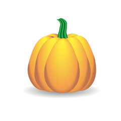 Colorful pumpkin. Cartoon style vector illustration.