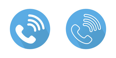 Call icon in trendy flat style isolated on white background. Phone icon. Vector