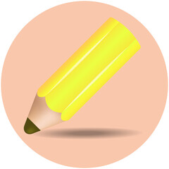 Pencil. School design. Office design. Vector illustration
