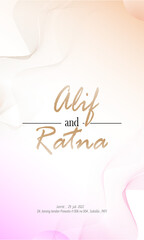 pink background cover for wedding invitations