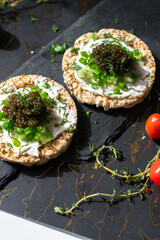 caviar black serving on the table