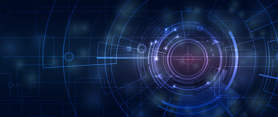 Technology data background, idea of global business solution