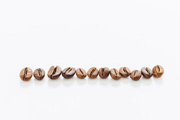 coffee beans isolated on white background