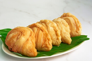 Malaysia popular and traditional snack Karipap filled with potato fillings.