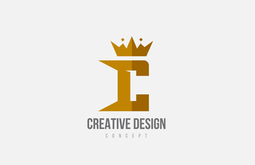 brown king crown A alphabet letter logo icon with spikes. Creative design for company and business