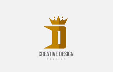 brown king crown A alphabet letter logo icon with spikes. Creative design for company and business