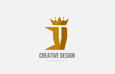 brown king crown A alphabet letter logo icon with spikes. Creative design for company and business