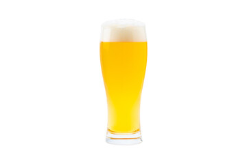 生ビール_グラスビール（白背景_白バック_白抜き背景）