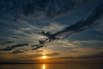 Fantastic sunset at Lake Constance