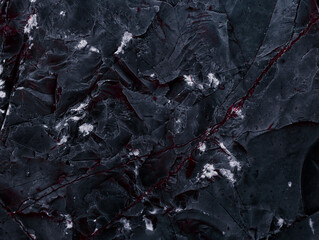 Dark marble. Black texture. Stone background. Rock texture. Rock surface with cracks. Rock pile. Paint spots wall. Grunge Rough structure. Abstract texture.