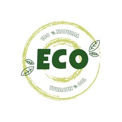 Badge for organic food and beverages, natural products, restaurants, health food market and production.Eco-friendly icon, logo . Vector illustration.