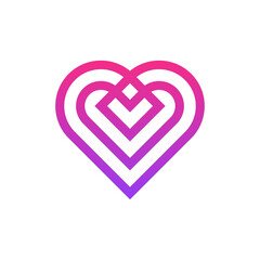 Creative heart love logo design