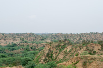 Fototapeta na wymiar Chambal valley in Madhya pradesh in India, famous for bandits