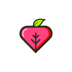 leaf and heart logo