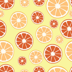 Seamless pattern with lemons. Pattern with citrus fruits. Vector graphics.