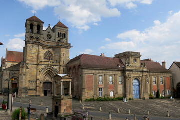 Fototapeta na wymiar Souvigny and its abbey in Auvergne, France