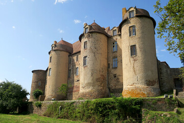 Fototapeta na wymiar Pommiers abbey in the Loire department, France.