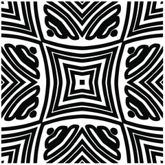 Abstract background with black and white mandala. Unique geometric vector swatch. Perfect for site backdrop, wrapping paper, wallpaper, textile and surface design. 