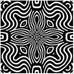 
Abstract background with black and white mandala. Unique geometric vector swatch. Perfect for site backdrop, wrapping paper, wallpaper, textile and surface design. 