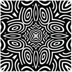 
Abstract background with black and white mandala. Unique geometric vector swatch. Perfect for site backdrop, wrapping paper, wallpaper, textile and surface design. 