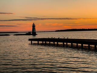 Fototapeta premium sunset at the pier
