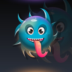 Air monster with tongue and teeth