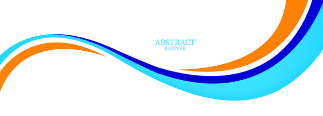 Blue Wave Background Banner Template Design
