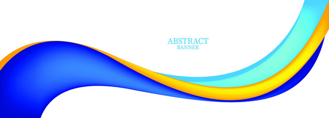 Blue Wave Background Banner Template Design