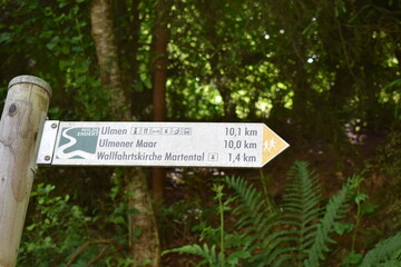 Wanderwegweiser im Enderttal, wilde Endert