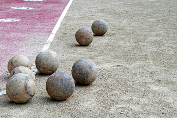 A game called bolo Palma, a regional bowling sport in Cantabria, Spain