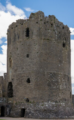 a stone tower inside the stunning Pembroke Castle, an 11th Century Welsh fortress