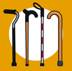 Vector de colección de bastones