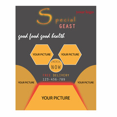 restaurant flyer design in illustrator