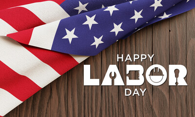 Fototapeta na wymiar Labor Day in the United States of America is observed every year in September, to honor and recognize the American labor movement and their works and contributions. 3D Rendering