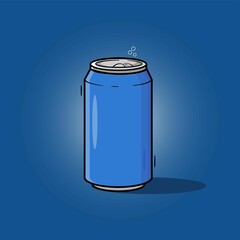 blue soda can