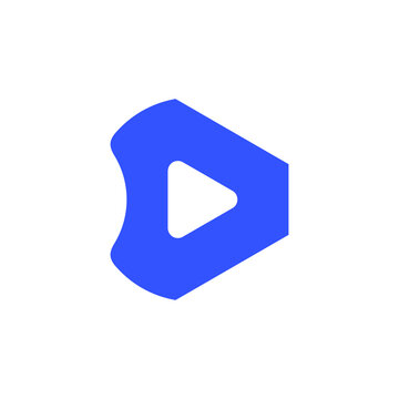 play button media logo design