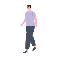 man walking activity