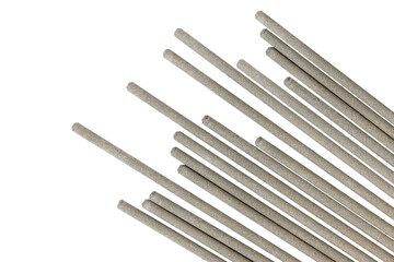 Welding electrode isolate on white background. Electrodes for electric welding.