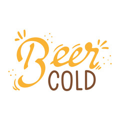 beer cold lettering