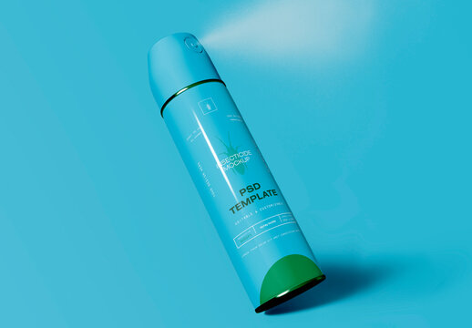 Spraying with Aerosol Can Mockup